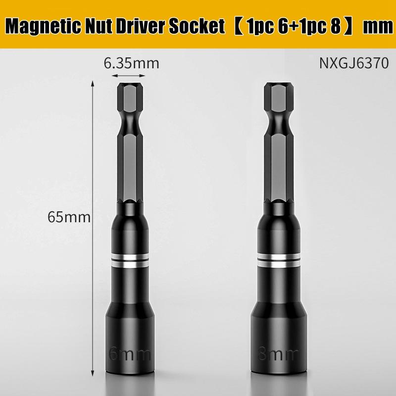 CR-V Steel Magnetic Nut Screwdriver Socket Bits For Power Drills Hex Shank Driver/Adapter Socket Wrench Tool Parts Accessories