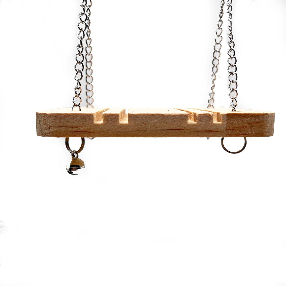 Pet Supplies Hamster Toys Solid Wood Platform Swing Wooden Molar Hanging Suspension Bridge