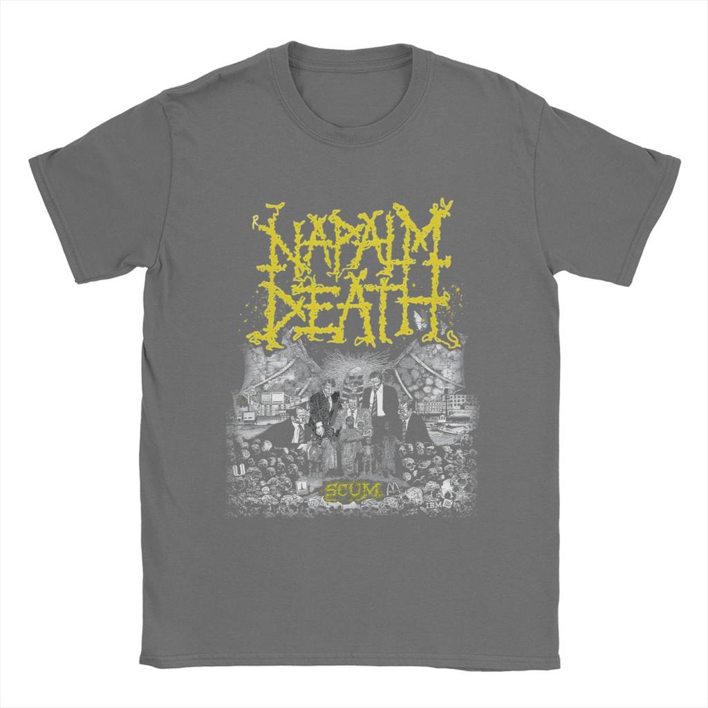 Napalm Death T Shirts Men's Cotton Novelty T-Shirts Round Neck Band Tee Shirt Short Sleeve Clothing Plus Size