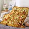 Delicious Pizza Print Blanket Funny Food Flannel Round Blanket Soft Warm Throw Nap For Couch Sofa Bed Game