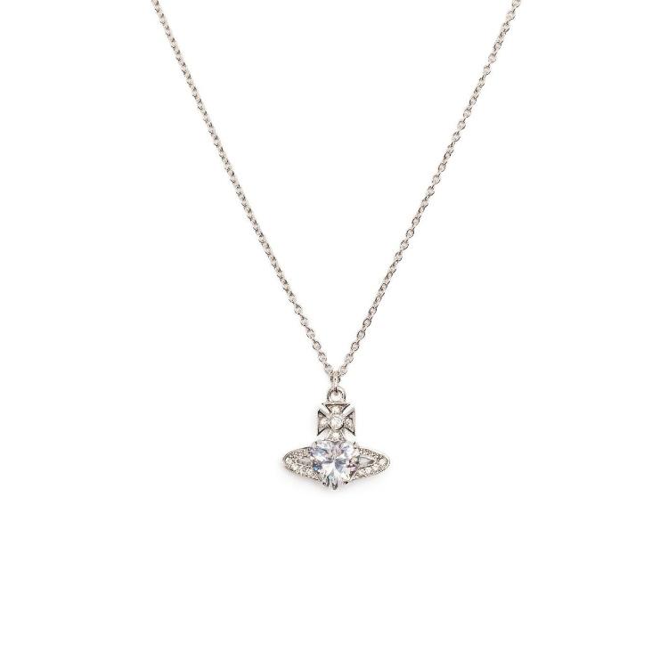 Vivienne Westwood Celestial Design Metal Alloy Silver Plated Necklace Women necklace 6302038Y02P169P169 Basic Packaging-Dust Bag+Box,F,Silver