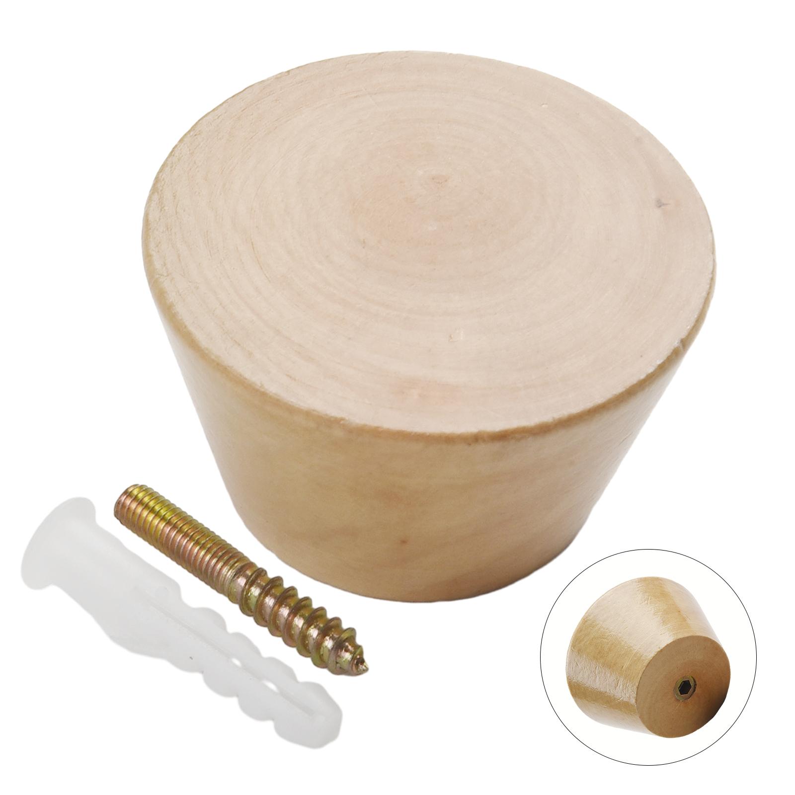 

Wood Wall Hook Household Hanger with Round Button Ornament Suitable for Multiple Rooms Nail and Expansion Tube