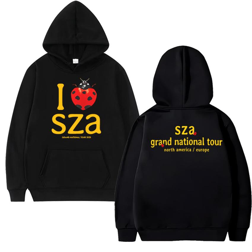 Hot Sale Kendrick Lamar & SZA 2025 GRAND NATIONALS Tour Print Hoodie Unisex Vintage Hip Hop Streetwear Men Women Fleece Pullover