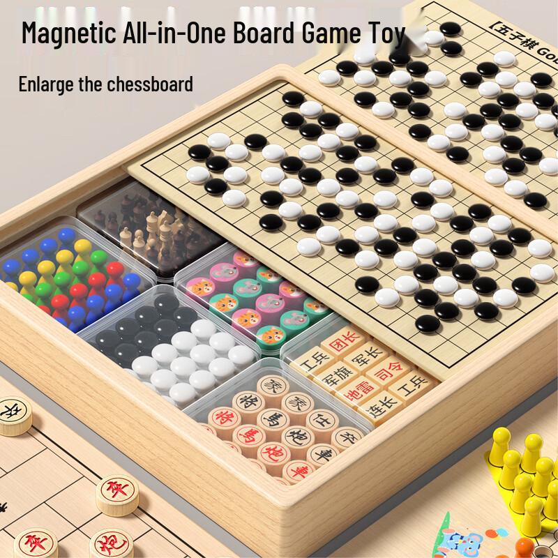 Star Boat Magnetic Multi-Game Chess Set for Kids