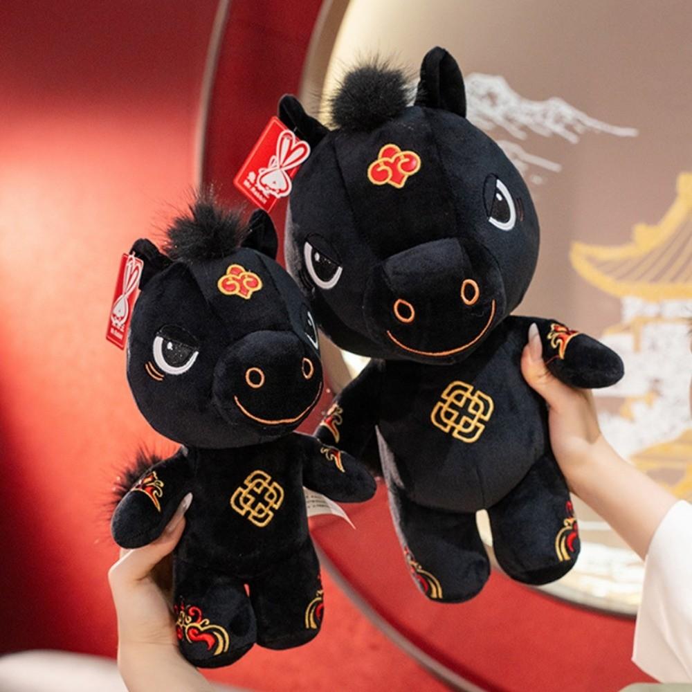 Cute Stuffed Horse Toy Mascot Dolls Zodiac Pony Figurine Horse Plush Doll Birthday Gift