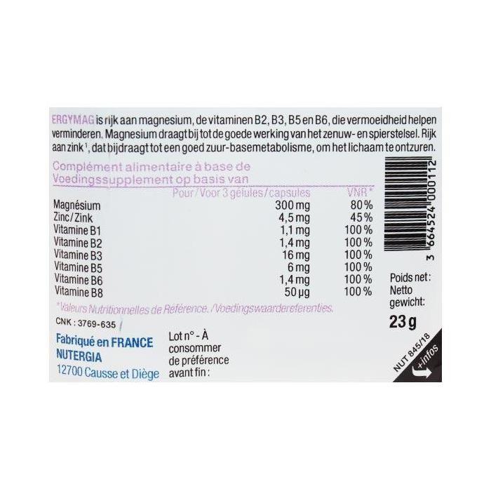 Nutergia Ergymag Magnésium 45 gélules