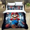 Comfortable Bedding Set, 3D Cartoon Mario Three-piece Set, Including Duvet Cover and Pillowcases.