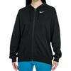 Nike Logo Print Effen Rits Hoodie Jas Dames Buitenkleding Zwart DM6416-010