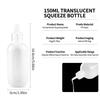 60/150/250ml PP Precision Tip Squeeze Dispensing Bottle with Leak-Proof Twist Cap Durable Plastic Containers Refillable Bottles