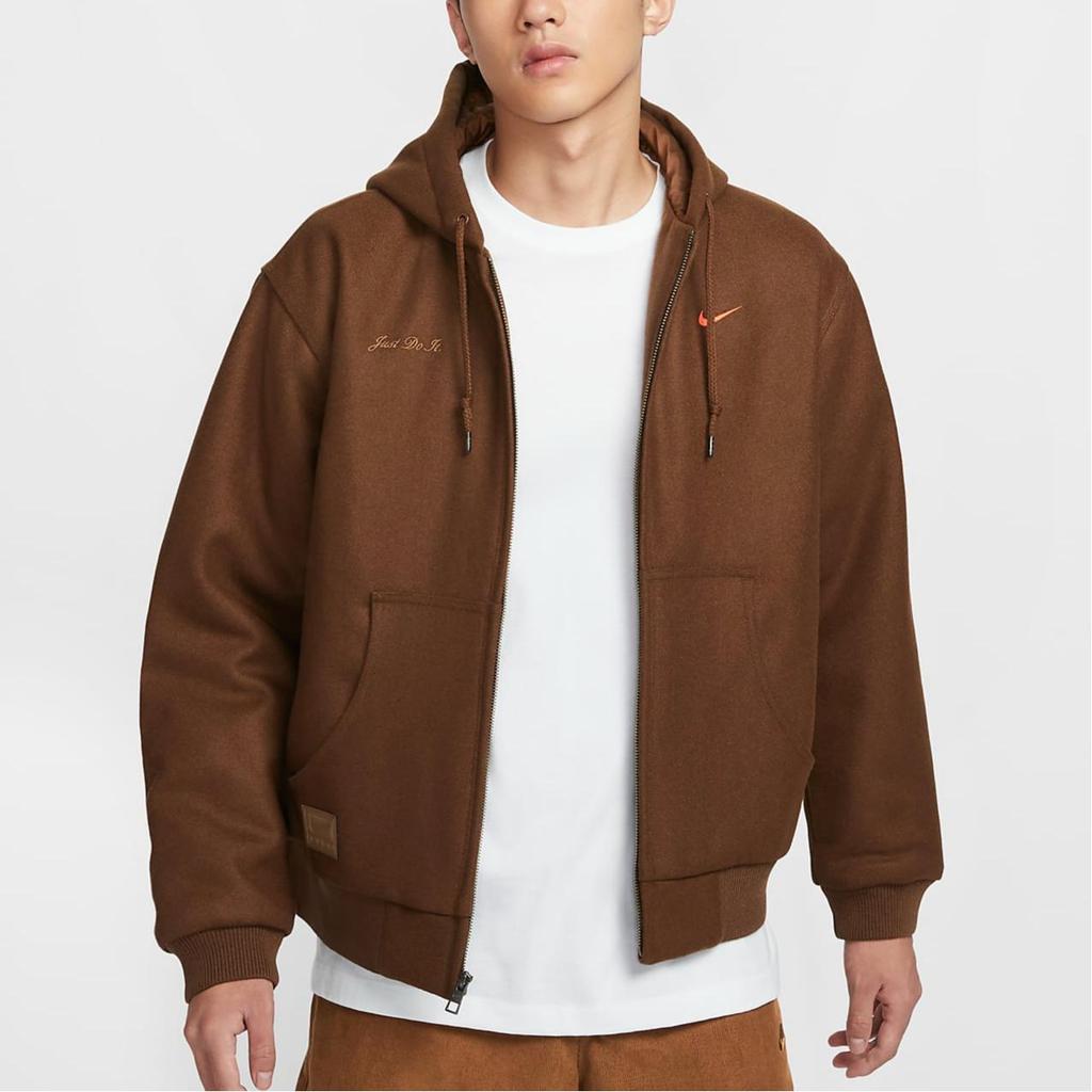 Nike Life Wool-Blend Insulated Full-Zip Hooded Jacket Men's Cacao Wow HQ4743-259
