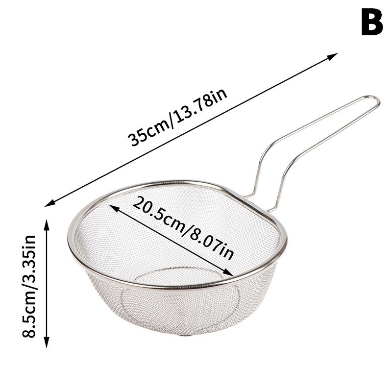 316 Stainless Steel Strainer Basket Colander Kitchen Flour Sifter Noodle Pasta Filter Versatile Cooking Tool Frying