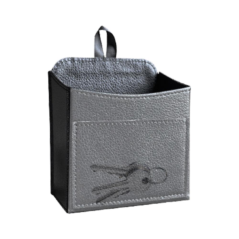 Auto Lüftungsschlitz Aufbewahrungstasche Auto Organizer Halter Armaturenbrett Luftauslass Hängende Ledertasche für Telefon Brille Schlüssel