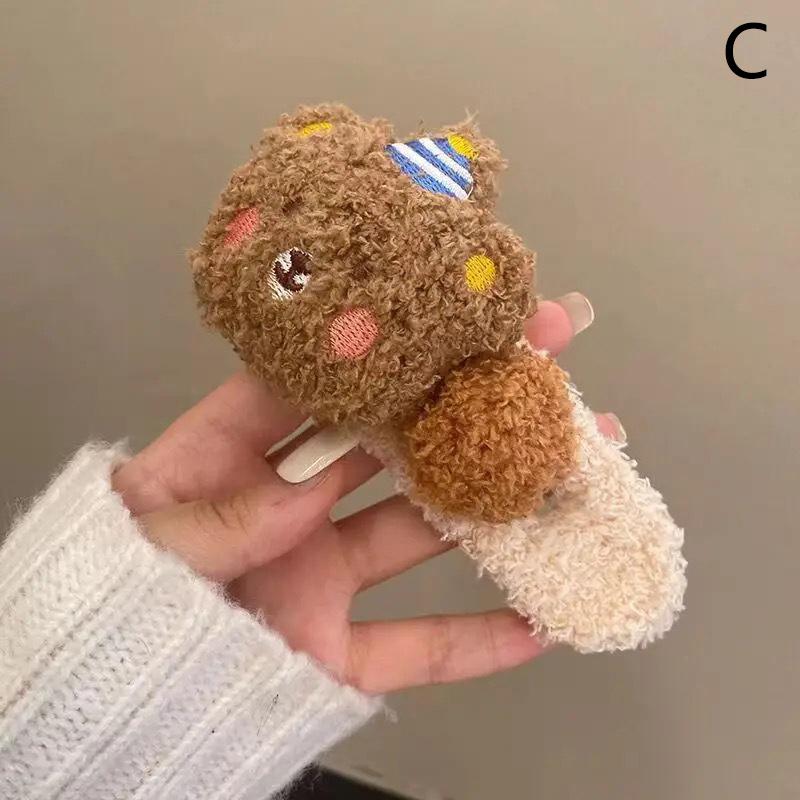 

Милая плюшевая заколка для волос в виде медвежонка-утконоса, сладкие женские заколки-бабочки, заколки для челки, заколки для волос для хвостика, аксессуары для волос, украшение, подарок для девочек