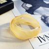 DIEZI 8 Colors Exaggerated Irregular Resin Acrylic Bangles Fashion Ethnic Geometric Wide Bangles For Women Men Bracelet Jewelry