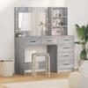 Makeup Table Light Grey 78.5 x 41 x 135 cm Engineered Wood