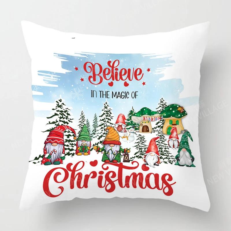 Christmas Series Pillowcases Sofas Cushion Covers  Home Decor Can Be Customized for Holiday Celebrations 40x40 50x50 60x60 35x35
