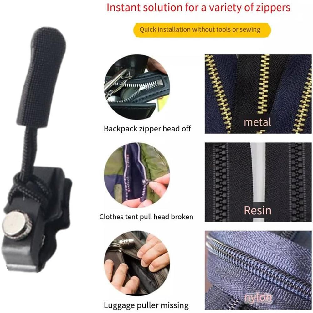 New 15Pcs 3 Different Size Universal Replacement Zipper Heads For Jackets, Luggage