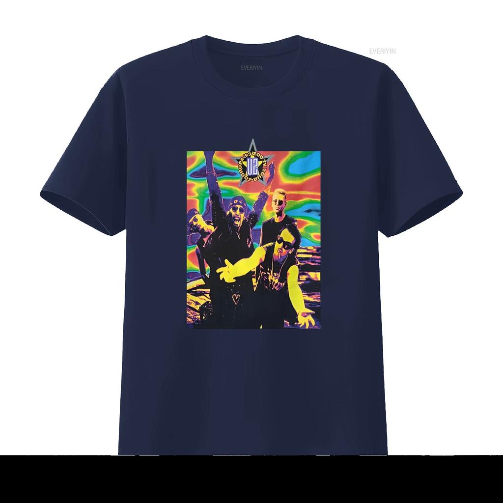 1993 U2 Zoo Tv Tour T-Shirt XL Zooropa Band Konzert Mode Selten CD Inspiriert Vintage Gewaschen Mann Stilvolle Designerkleidung