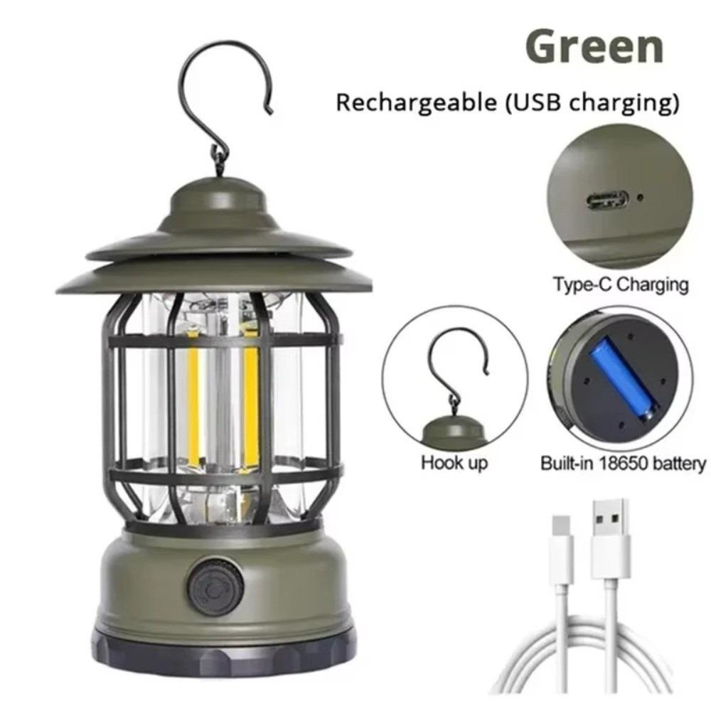 Battery Powered Solar Camping Lantern USB Rechargeable Solar LED Tent Light  Tent