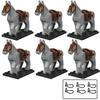 Medieval Military Building Blocks Cavalry Army Horse Animal Elephant Camel Wolf Crocodile Brick Toy Accessories S003
