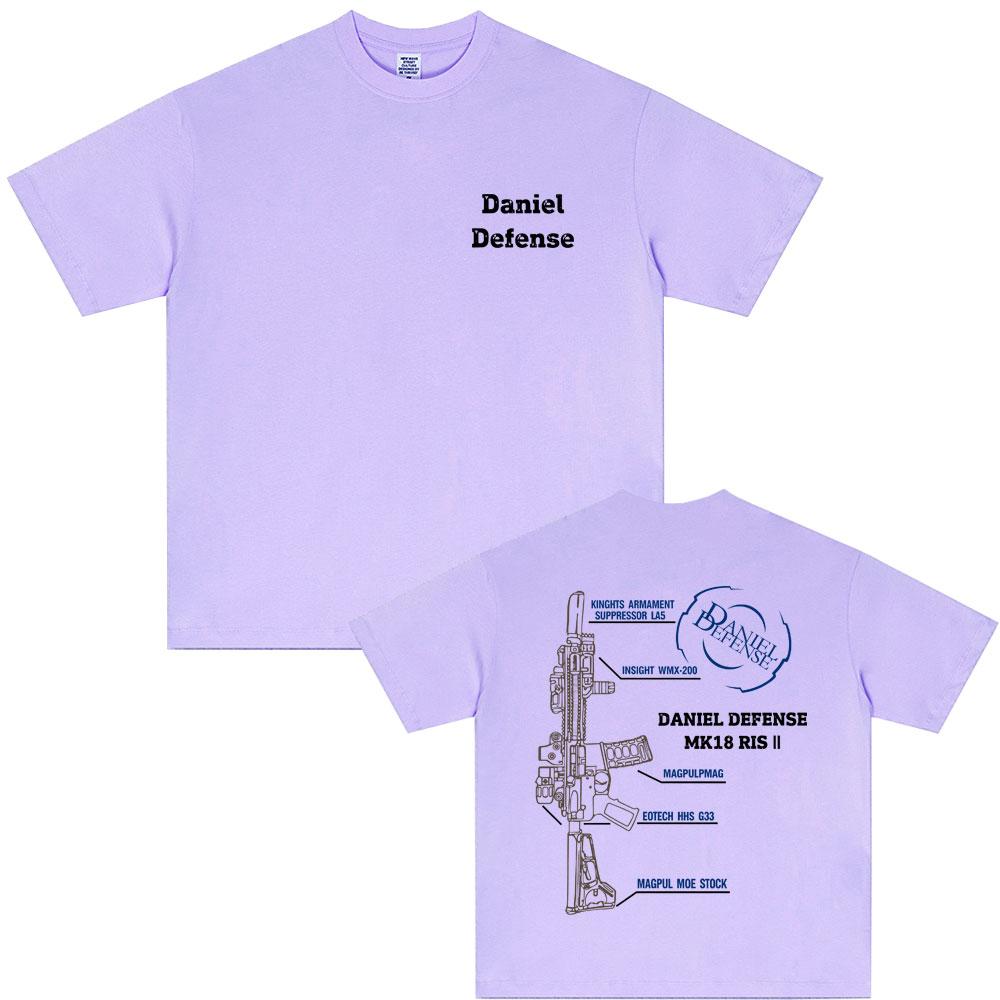 Daniel Defense MK18 Graphic T-shirt Male Fashion Casual Oversized Streetwear Men Women High Quality Soft Cotton T Shirts Tops