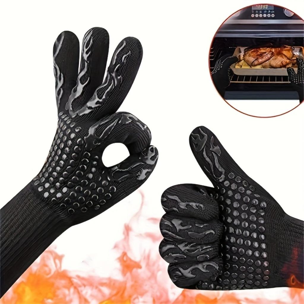 Universal Size Cooking Gloves, Heat-resistant and Non Slip Microwave Oven Baking Gloves