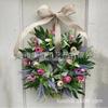 Easter Wreath Decor With Artificial Daisies Sunflowers Door Wall Hanging Home Party Decoration