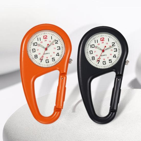 Orologio da Tasca Luminoso Resistente agli Urti Preciso Clip per Zaino Cintura Orologio per Esterno
