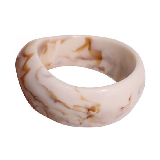 Women Acrylic Resin Chunky Bangle Hypoallergenic Colorful Geometric Irregular Wide Stackable Bracelet Fashion Jewelry Birthday Gift