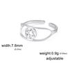 Dreamtimes Star of David Rings Stainless Steel Adjustable Open Rings Hexagram Je Ring FaithHeart Jewelry for Women Mens