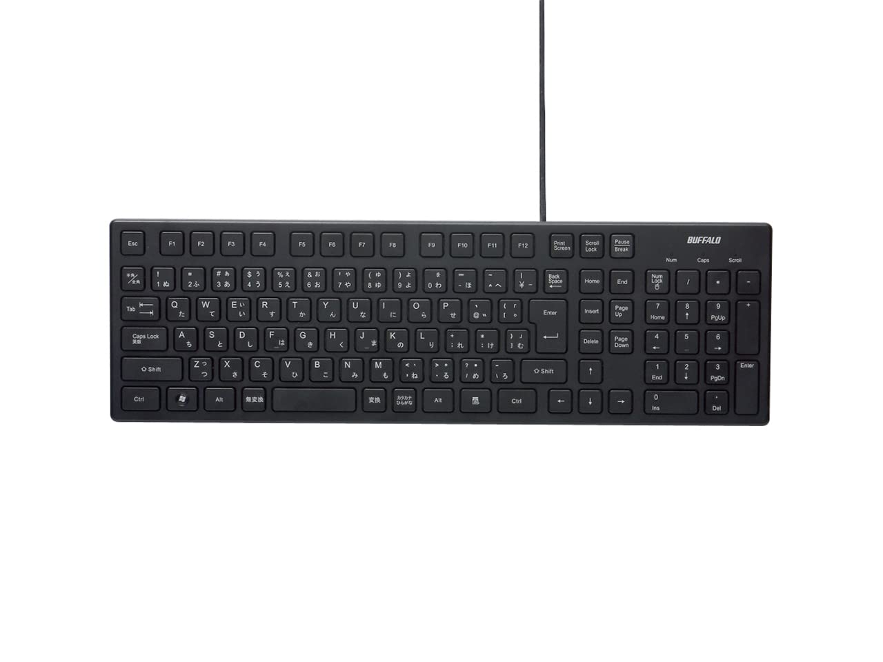 

Buffalo USB Wired Stylish BSKBU15BK Keyboard, Black, чорний
