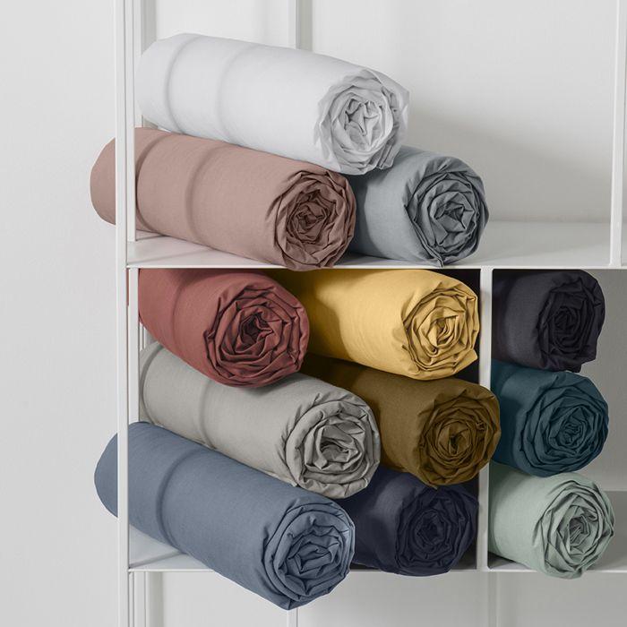 Drap housse pour lit essential - today - bleu marine 160x200 cm