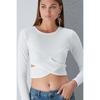 Front Cross Crop Design Camisole Bluse