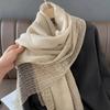Fashionable Versatile Linen Scarf Thin Elegant Lace Scarf Breathable Sun Protection Silk Scarf Summer Spring Autumn for Women