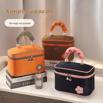 Borsa da cosmetici perle: Organizzatore da Viaggio Portatile per Articoli da Toeletta con Apertura Superiore