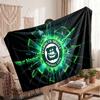Plymouth Argyle FC Personalized Fleece Blanket With Football Logo, Custom Name Text Soft Warm Home Throw Blanket
