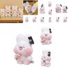 Adorable Plush Bunny Toy With Flower And Bowtie Decorations