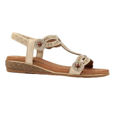 Womens/Ladies Indigo Wide Sandals