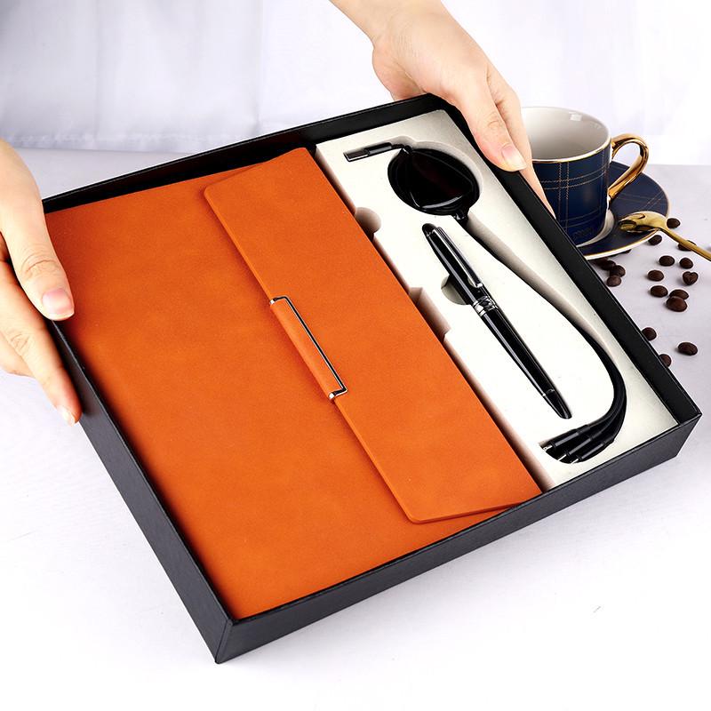 A5 Three-Fold Loose-Leaf Business Notebook Set with Custom Logo