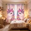 2PCS Digital Printed Curtains, Magic Hair Unicorn Fantasy Rainbow Kids, Window Curtains for Living Room Bedroom Home Decoration