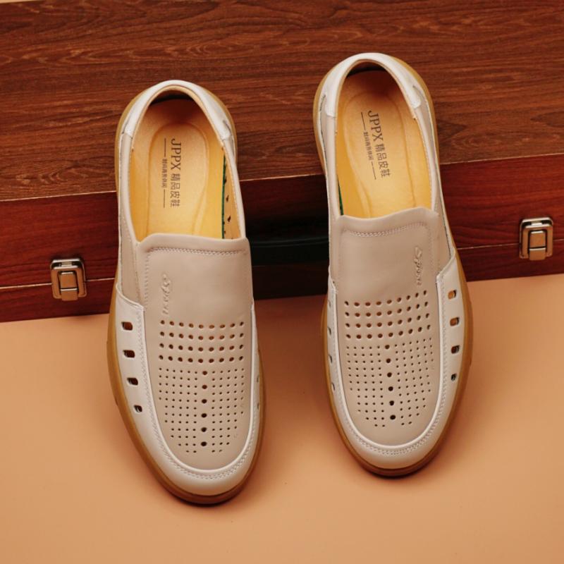 Fashion Classic Brand Men's Leather Casual Shoes Massage Soft Soled Loafers Daily Business Work Shoes for Men's Versatile Breathable