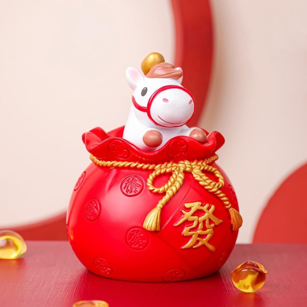 Lucky Bag Zodiac Horse Figurines Cute Horse Figures Ornament Table Desk