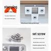 Galvanized Aluminum Alloy Square Tube Connector Fastener Joint, 20/25/30mm