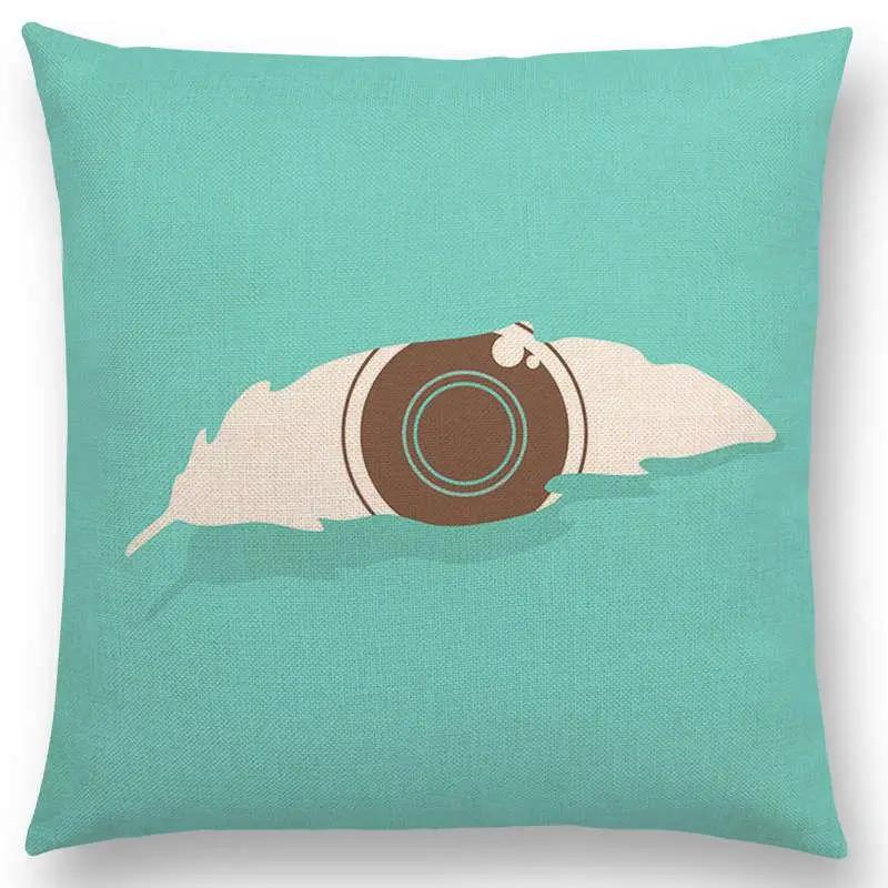 Colorful Cartoon Patterns Throw Pillow Cover With Short Plush Print For Living Room Sofa Decoration Cushion Cover Pillow Covers