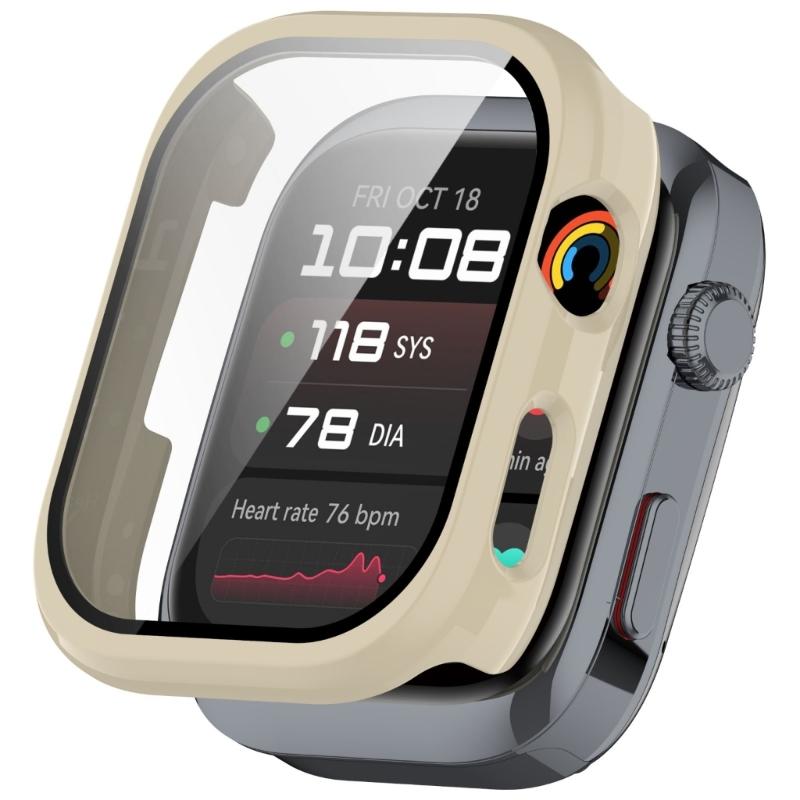 Scratch Proof Protective Cover For Smartwatch With Integrated Screen Guard Shockproof Prevents Damage PC Tempered Glass