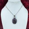 Tree Of Life Charoite Pendant Copper Wire Wrapped Rainbow Moonstone Pendant