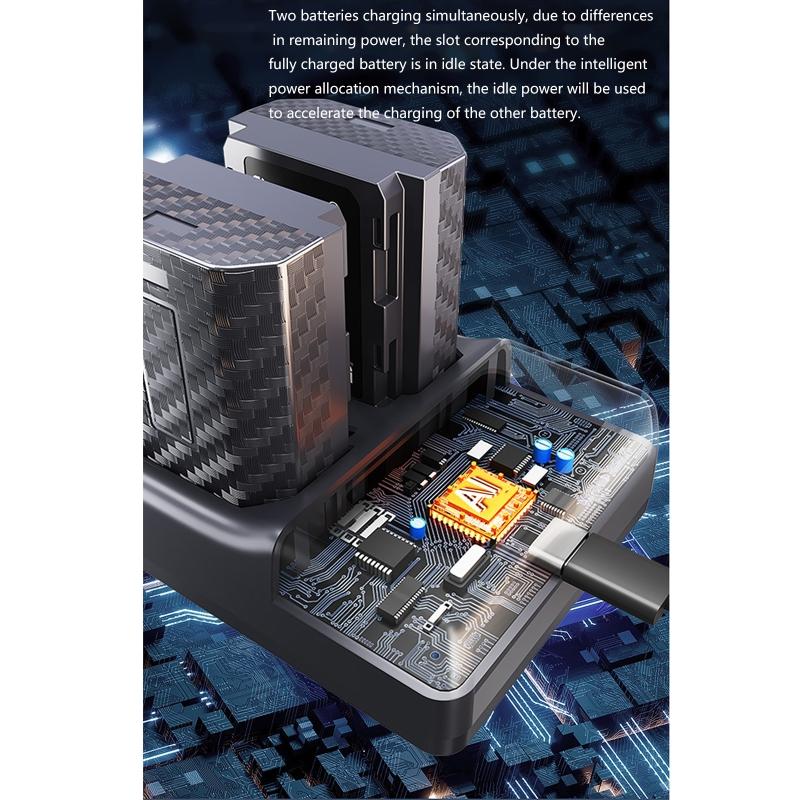 2Slot USB Battery Charger For NPW235 Battery With Intelligent IC And Safety Protections Compatible for XS10 XT5 Cameras