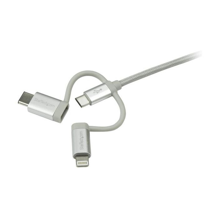 Câble USB Multi Connecteur - StarTech.Com - LTCUB1MGR - 1 M - Lightning, USB-C, Micro USB