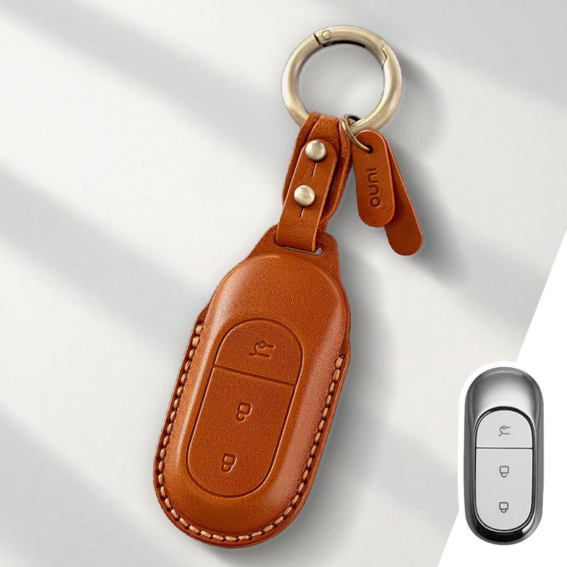 Genuine Leather Protector for Leapmotor T03 S01 C11 C01 Key Case Cover Fob
