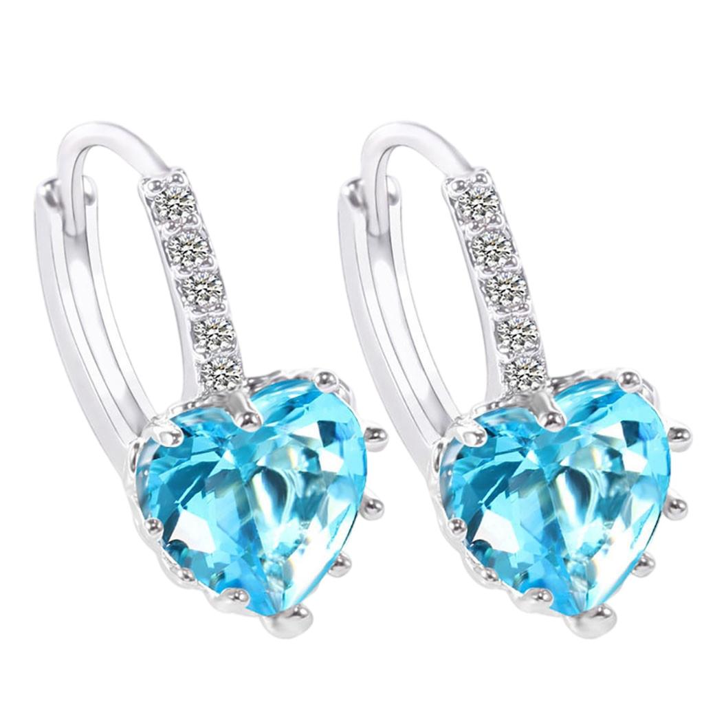 Ladies' Love Zircon Earrings